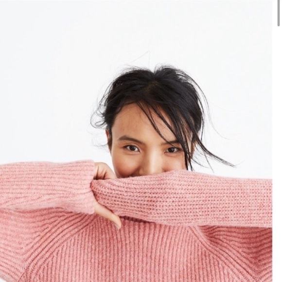 Madewell Northfield pink mockneck sweater - Picture 7 of 16